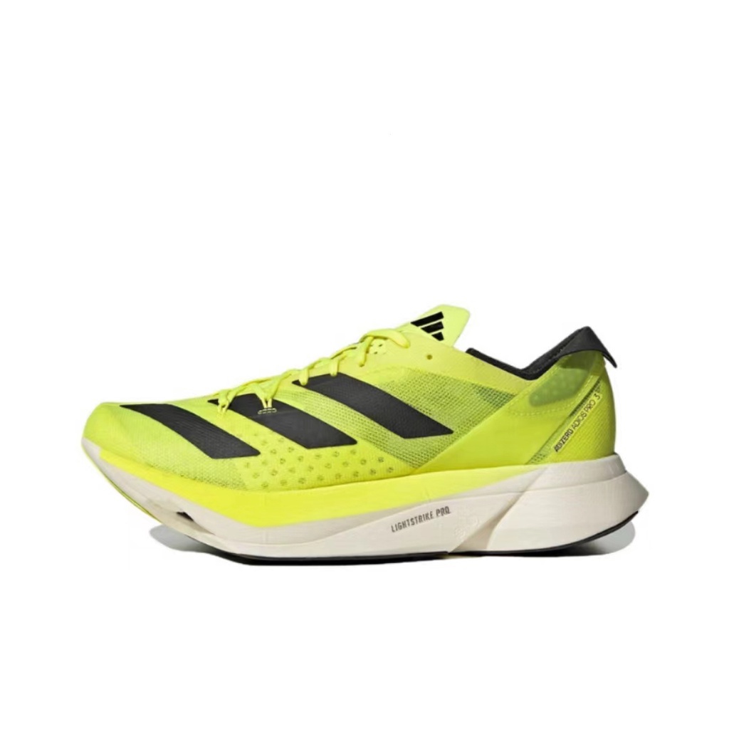 ใหม่ Adidas Adizero Adios Pro3 รองเท้าผ้าใบลําลอง สีเหลือง เหมาะกับการวิ่ง เล่นกีฬา 2023
