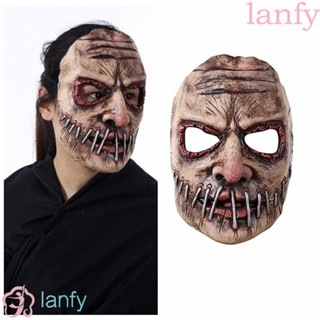 Lanfy หน้ากากยาง รูปผีฮาโลวีน ปากใหญ่ สําหรับเด็ก