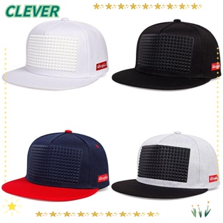 Clever หมวกเบสบอล ผ้าฝ้าย ระบายอากาศ ทรงสามเหลี่ยม 3 สี สไตล์ฮิปฮอป สําหรับผู้ชาย และผู้หญิง