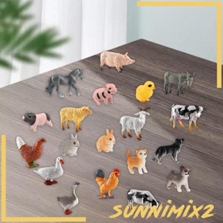 [Sunnimix2] ชุดโมเดลไก่จําลอง 19 ชิ้น