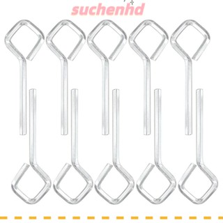 Suchenhd ประแจหกเหลี่ยม โลหะแข็ง 5/32 นิ้ว 10 ชิ้น สีเงิน พร้อมกุญแจเพชร สําหรับบาร์ ทางออก