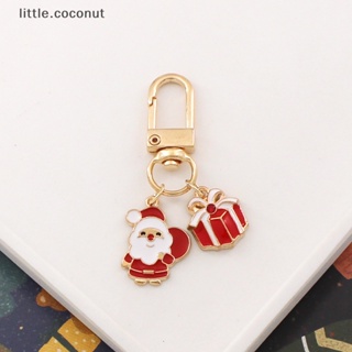 [little.coconut] พวงกุญแจโลหะ จี้การ์ตูนคริสต์มาส ซานตาคลอส ของขวัญของที่ระลึก สําหรับห้อยกระเป๋าถือ