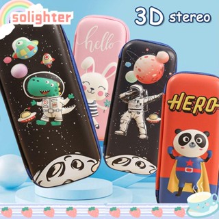 Solighter กล่องดินสอ EVA กันน้ํา 3D สําหรับใส่เครื่องเขียน