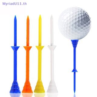 Myriadu ที่ตั้งลูกกอล์ฟ แบบพกพา ใช้ซ้ําได้ สุ่มสี สําหรับฝึกตีกอล์ฟ 10 ชิ้น