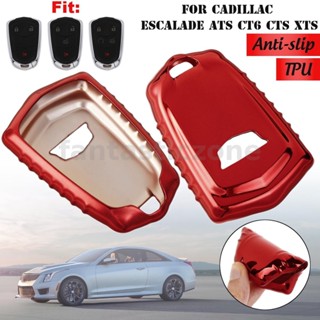 เคสกุญแจรีโมตรถยนต์ TPU กันลื่น สําหรับ Cadillac ATS CT6 CTS DTS XT5 Escalade ESV SRX STS XTS ELR 2011-2014 2015