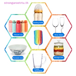 Strongaroetrtu แปรงฟองน้ํา พร้อมด้ามจับ สําหรับทําความสะอาด