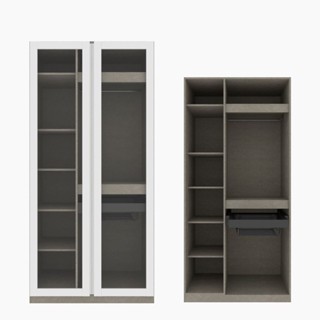 SB Design Square ตู้เสื้อผ้าบานเปิด รุ่น Fit In สีหลาก (100x59x210 ซม.) แบรนด์ KONCEPT FURNITURE
