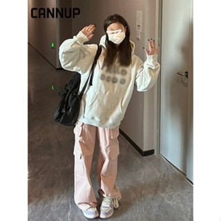 Cannup เสื้อกันหนาว เสื้อฮู้ด มีชีวิตชีวา ง่ายๆ High-quality cozy WWY23909RC37Z230911