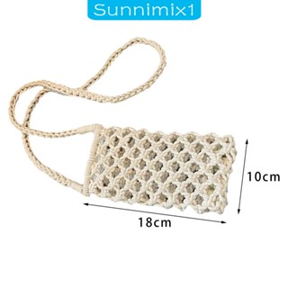 [Sunnimix1] กระเป๋าสตางค์ กระเป๋าสะพายไหล่ ผ้าถักโครเชต์ ทรงโท้ท ขนาดเล็ก เหมาะกับฤดูร้อน สําหรับปิกนิก เดินทาง กลางแจ้ง