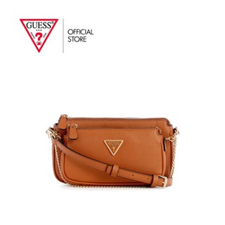 GUESS กระเป๋าสะพายผู้หญิง รุ่น ZG787971 NOELLE DBL POUCH CROSSBODY สีน้ำตาล