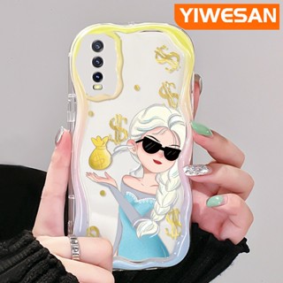 เคสโทรศัพท์มือถือ ซิลิโคนนิ่ม ใส กันกระแทก ลายการ์ตูนเอลซ่าน่ารัก สําหรับ VIVO Y20 Y20i Y20S Y12s Y20 2021 Y11s Y12A Y20T Y20S M Y20S D