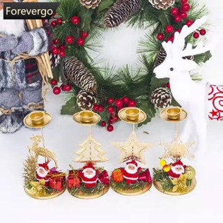 Forevergo เชิงเทียน โลหะ สําหรับตกแต่งบ้าน คริสต์มาส 1 ชิ้น J8Q5