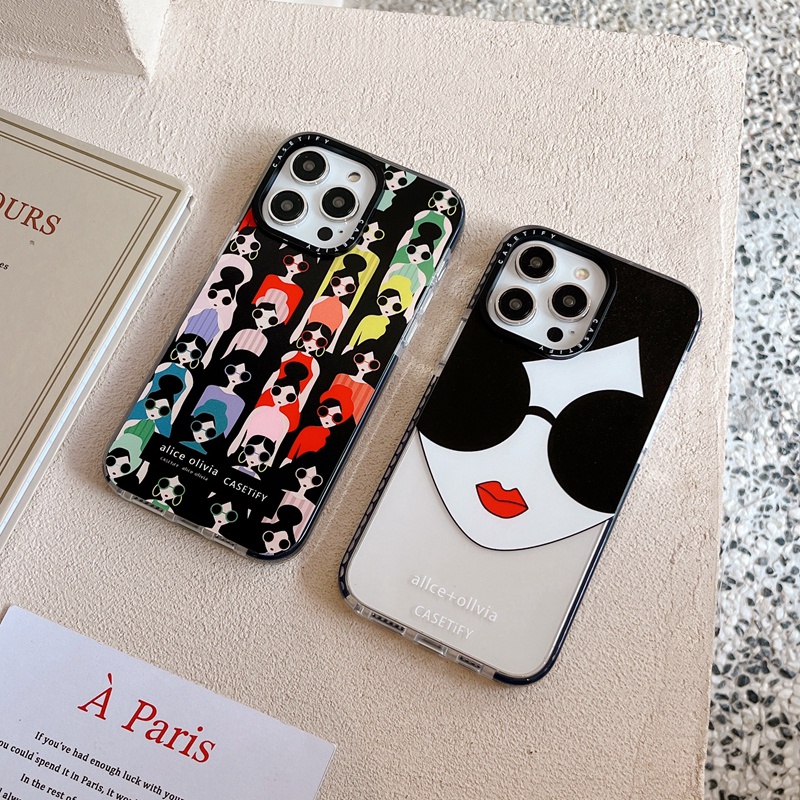 เคสโทรศัพท์ซิลิโคน แบบนิ่ม ลาย Alice Olivia CASETIFY สําหรับ iPhone 15 14 Plus 11 12 13 Pro 15Pro Ma