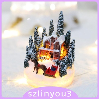 [Szlinyou3] รูปปั้นหิมะคริสต์มาส ขนาดเล็ก สําหรับตกแต่งบ้าน และสวน