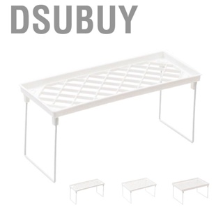 Dsubuy Dormitory Storage Shelf Strong PP Metal Foldable Design Simple Style Desktop Display for Home Office