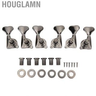 Houglamn 6 Pcs Guitar String Tuning Peg 3R3L Glossy Metal Sealed Machine Heads