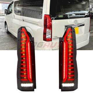 ไฟท้าย LED พร้อมไฟเลี้ยวไดนามิก สําหรับ Toyota HiAce H300 2019 2020 2021 2022 2023 2 ชิ้น