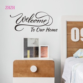 Jiutai สติกเกอร์ ลาย Welcome to Our Home English Slogan สําหรับติดตกแต่งผนังห้องนอน