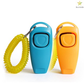 Polycarbonate Clicker for Dogs and Cats - 2pcs Training Clickers with Wrist Strap and Key Ring - Ideal for Pet Training at Home or Outdoors