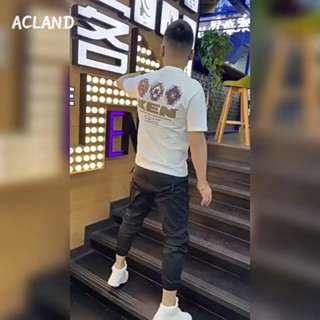 Acland เสื้อยืดผู้ชาย ผู้ชายเสื้อเชิ้ต เสื้อยืด ผ้านุ่ม ใส่สบาย ไม่หด ไม่ต้องรีด MTX2390KC5 37Z230915