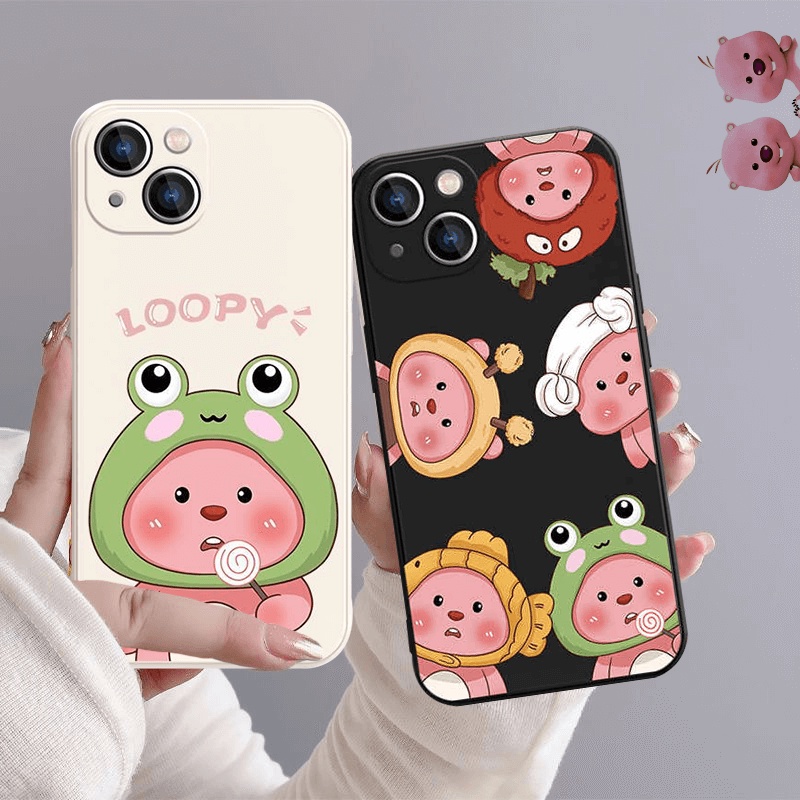 Tpu Casing OPPO A73 2020 A71 2018 A37 A37F F5 Youth F1S F11 F7 Neo 9 K3 Realme GT 2 7 Pro 3 X Narzo 20 30 6 3 Reno4 4G Cute Couple Frog Snapper Head Loopy Soft Phone Case 1MDD 59