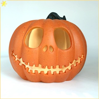 [LBE] ฮาโลวีน Jack-o-Lantern ฟักทองไฟ LED โคมไฟ Creative Hollow กระพริบ Ghost Festival Park Indoor Garden Decorat