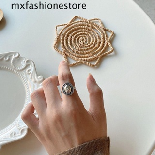 Mxfashione แหวนแฟชั่น แบบเปิด ทรงเรขาคณิต สไตล์ฮิปฮอป เรียบง่าย สําหรับผู้หญิง