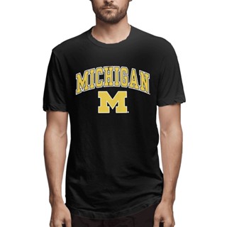 เสื้อยืด พิมพ์ลาย Michigan Wolverines Arch Arch Arch สไตล์คลาสสิก พลัสไซซ์ ของขวัญคริสต์มาส สําหรับผู้ชาย