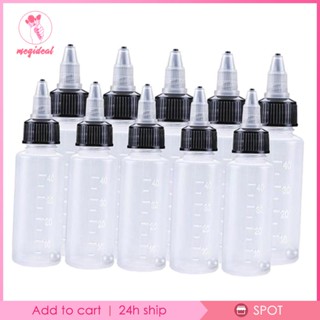 [MEGIDEAL] ขวดเปล่า สําหรับใส่หมึก LDPE Airbrushing 10 ชิ้น