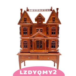 [Lzdyqmy2] โต๊ะไม้จิ๋ว สเกล 1/12 สําหรับบ้านตุ๊กตา