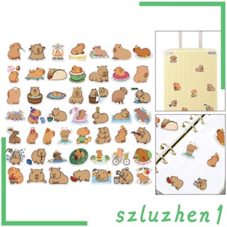 [Szluzhen1] สติกเกอร์ ลายการ์ตูนอนิเมะ Capybara ขนาดเล็ก กันน้ํา สําหรับเด็ก 50 ชิ้น