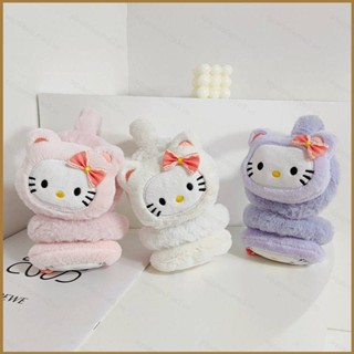 Sq3 Sanrio ที่ปิดหูกันหนาว ผ้ากํามะหยี่ขนนิ่ม ลายการ์ตูน Hello Kitty น่ารัก ให้ความอบอุ่น แฟชั่นฤดูหนาว สําหรับเด็กนักเรียน