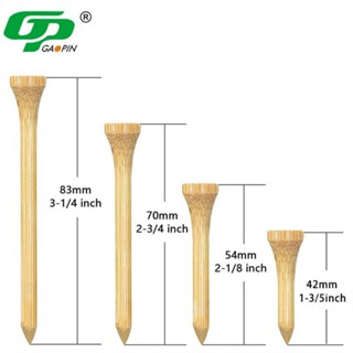 50 Count Golf Tees Bamboo Tee Golf Balls Holder 4 ขนาดที่มีจำหน่ายแข็งแรงกว่าไม้ Tees Drop Ship 42Mm 54Mm 70Mm 83Mm