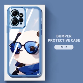 Ybd เคสโทรศัพท์มือถือแบบนิ่ม TPU ใส กันรอยเลนส์กล้อง ลายแพนด้าน่ารัก สําหรับ Xiaomi Redmi Note 12 Pro Plus 4G 5G Note 12 Pro+ Note 12 Turbo POCO X5 F5 5G