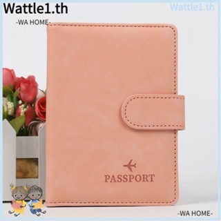 Wttle RFID กระเป๋าใส่หนังสือเดินทาง แบบหนัง บางพิเศษ กันน้ํา แบบพกพา