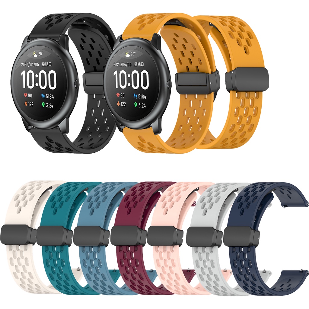 สายนาฬิกาข้อมือซิลิโคน แบบนิ่ม แม่เหล็ก สําหรับ Haylou Solar LS05 Xiaomi Haylou RT LS05S RS3 LS04