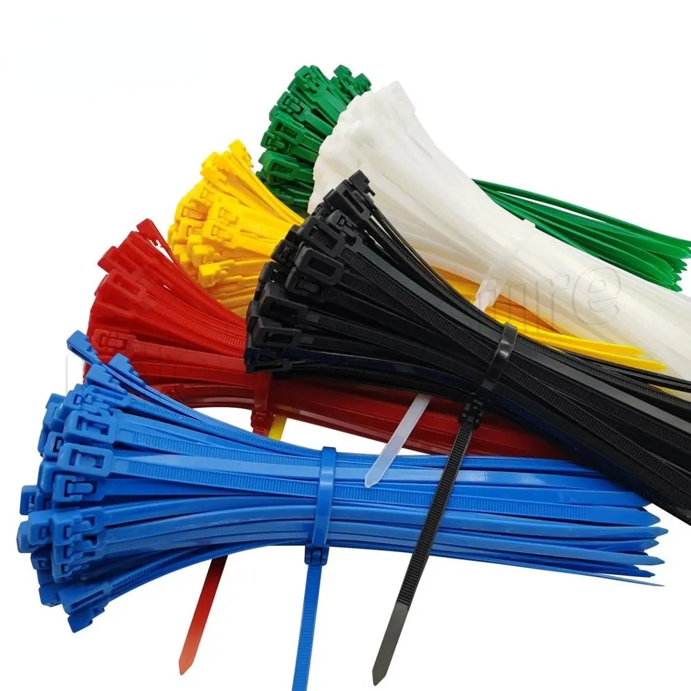 100 ชิ้น ที่มีสีสัน ไนล่อน เคเบิลไทร์ / อเนกประสงค์ ล็อคตัวเอง ลวดพลาสติก / โฮมออฟฟิศ รัด ห่วง จัดระเบียบสายเคเบิล สายไฟ / นํากลับมาใช้ใหม่ได้ ล็อคตัวเอง สายรัด /