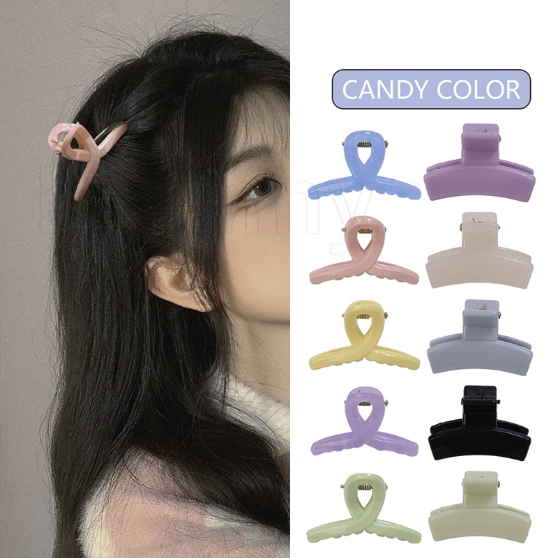 กิ๊บติดผม อะคริลิค ขนาดเล็ก น่ารัก / กิ๊บติดผมเรซิ่น สีพื้น / กิ๊บติดผม พลาสติก ผู้หญิง INS เกาหลี / กิ๊บหนีบผม พลาสติก / กิ๊บหนีบผม ฉลาม เครื่องประดับผม