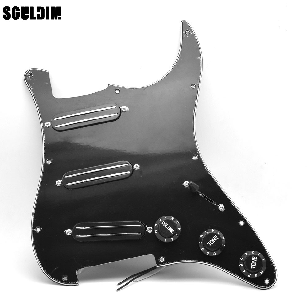 11-hole SSS Prewired Guitar Pickguard ST Ceramic Magnet Hot Rails-Single Coil-Hot Rails Pickup for Strat Guitar