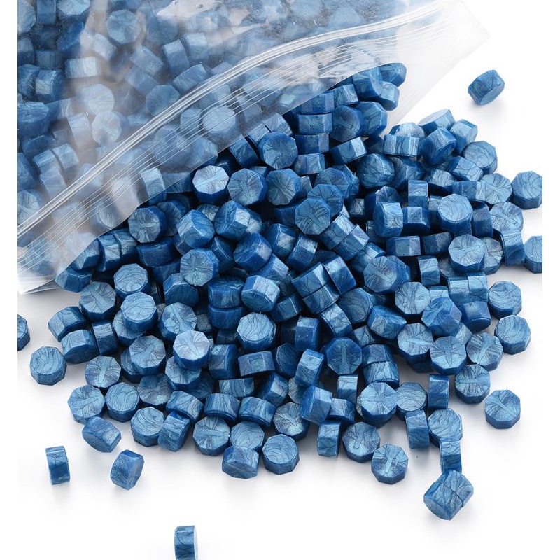 100pcs / bag วินเทจแปดเหลี่ยมแสตมป์ขี้ผึ้งเมล็ดไฟเคลือบแสตมป์ซองจดหมาย DIY แต่งงานวันเกิดเชิญโปสการ์ดแสตมป์