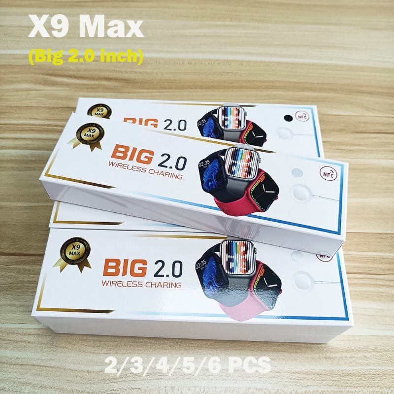 2023 ใหม่ X9 Max Smart Watch 2.0 นิ้วไร้สายชาร์จ Bluetooth Call Haert Hate Tracker สมาร์ทวอท์ช