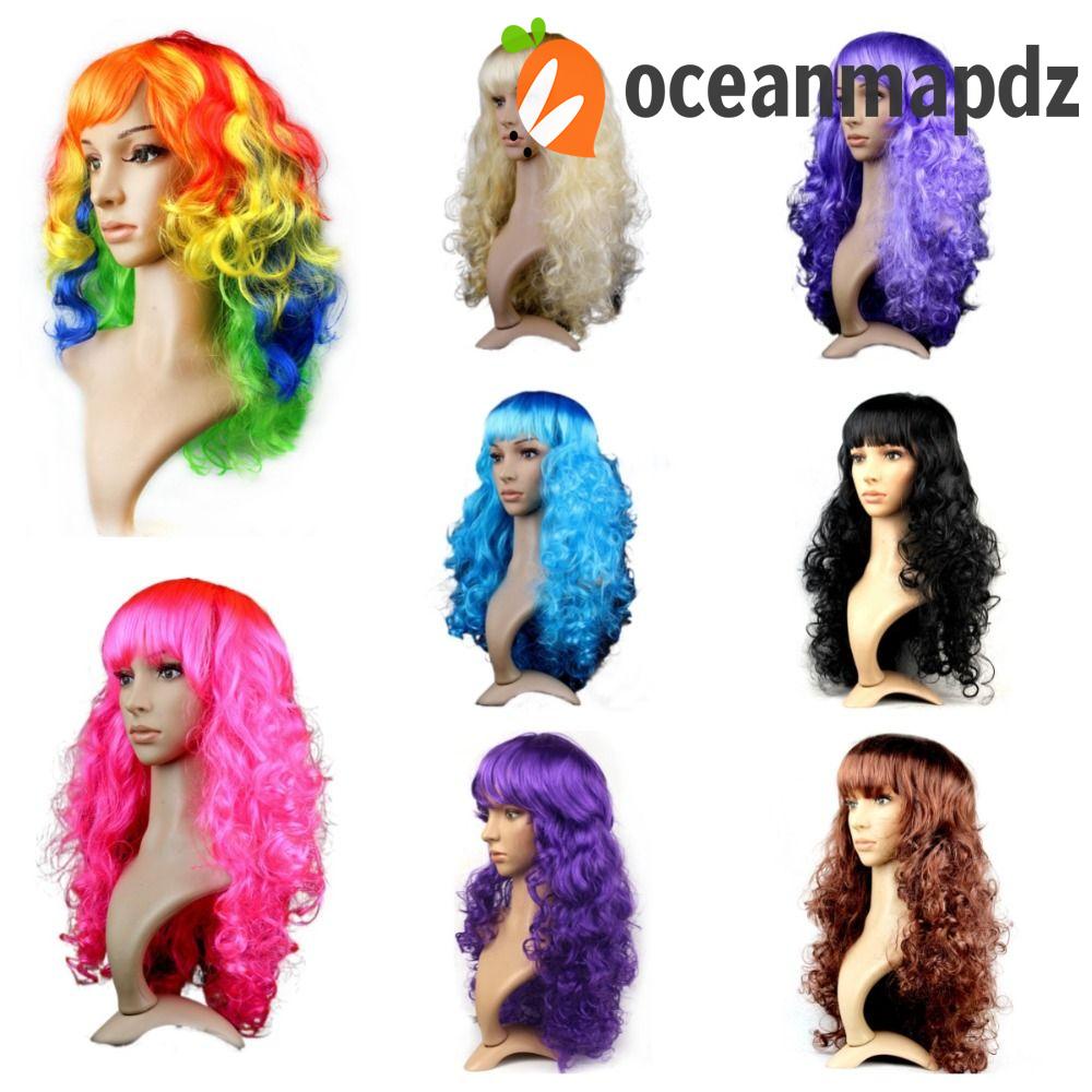 Oceanmapdz คอสเพลย์ ปาร์ตี้ ผมหยิก, วิกผมยาว สีดํา, การแสดงบนเวที ระบายอากาศ ตลก ธรรมชาติ ผู้หญิง วิกผมสี งานเลี้ยงวันเกิด