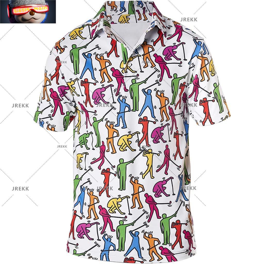 เสื้อโปโล ลายหัวกะโหลก เหมาะกับของขวัญกอล์ฟ สําหรับผู้ชาย