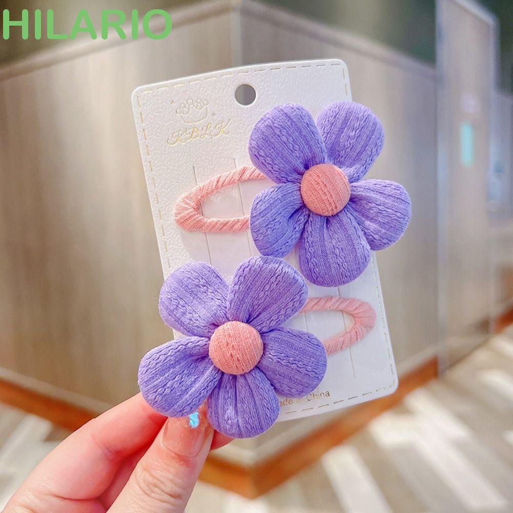Hilario กิ๊บติดผม ผ้าโพกศีรษะ ลายดอกไม้ สีแคนดี้ หวานแหวว เครื่องประดับ สําหรับทุกวัน