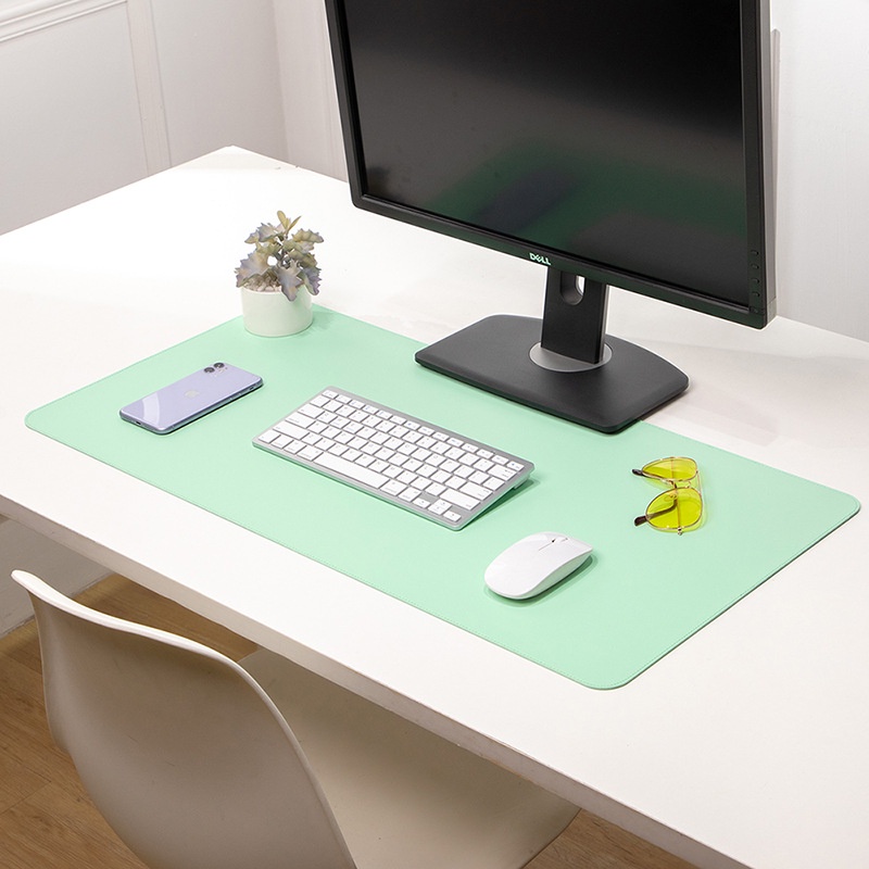 Monochrome mouse pad, oversized computer desk mat, waterproof leather placemat, mouse pad