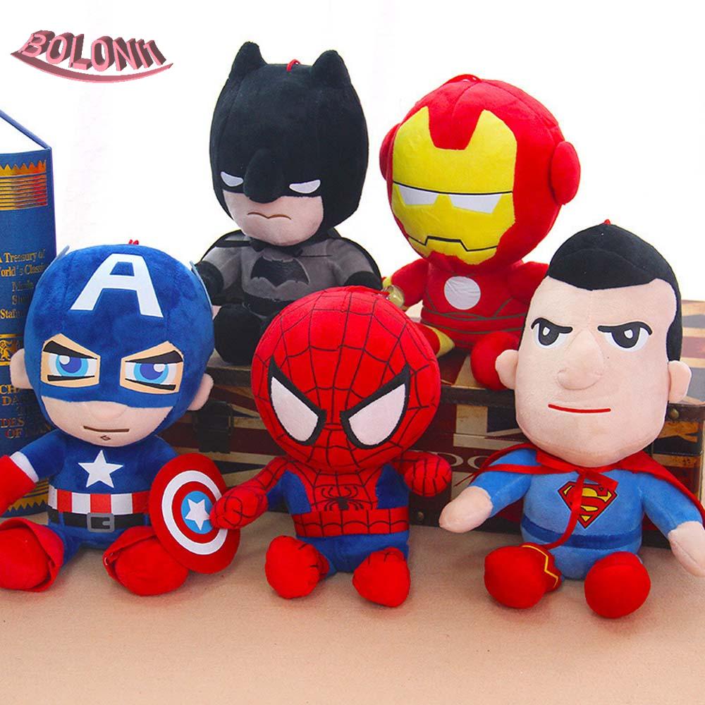Bo Marvel Avengers ตุ๊กตาของเล่น ยัดนุ่น ซูเปอร์แมน ไอรอนแมน แบทแมน สําหรับเด็ก
