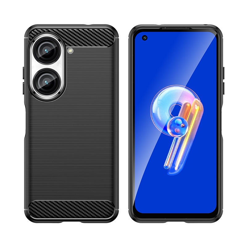 สําหรับ Asus Zenfone 9 10 กรณี ELVEV กันกระแทกคุณภาพ TPU แปรงฝาครอบโทรศัพท์
