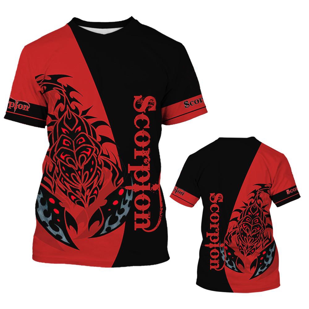 ใหม่แมงป่องเสื้อยืดสัตว์三维พิมพ์ สตรีทแวร์ ผู้ชายผู้หญิงสบายๆแฟชั่นขนาดใหญ่แขนสั้นเสื้อประเดิมท็อปส์เสื้อผ้า