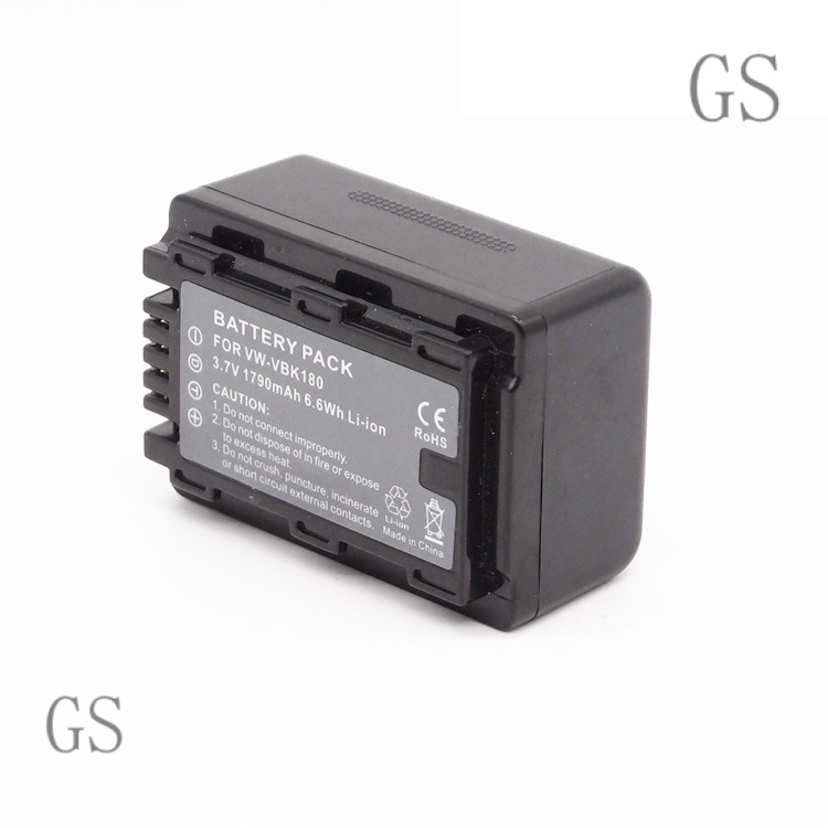 GS Compatible with Panasonic Panasonic VW-VBK180 Digital Camera Battery Lithium Battery Full Decoding