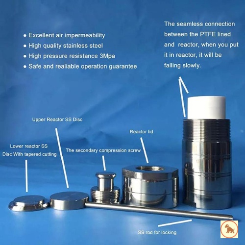 10 – 250 mL 3MPa PTFE Lined Hydrothermal Synthesis Reactor (200°C) ราคา ถูกที่สุด ดีลบีเคเค แกลเลอรีภาพที่ 6